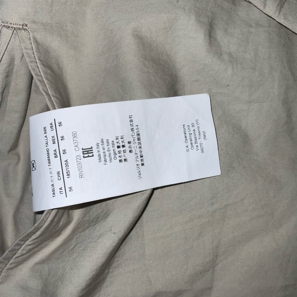New Emporio Armani, Italian Made, beige, very lightweight, pants, size waist 38” - Picture 8 of 8
